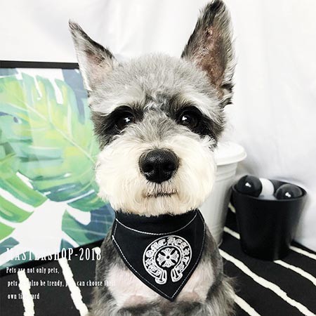 ChromeHearts 犬用品 犬用リード 犬の首輪 三角スカーフ バンダナ 両用