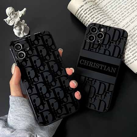 Christian Dior トロッター iPhone 14 ケースブラック 革