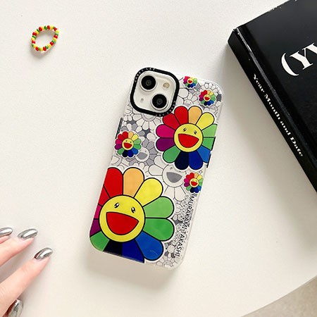 Murakami Sunflower シンプル風 iphone14 ケース G-Dragon ゴージャス