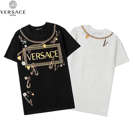 Versace  ブロンズロゴプリント半袖