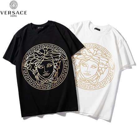 Versace ブロンズロゴプリント半袖