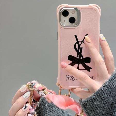 YSL ピンクカラー iphone 16 16proケース 女性 おしゃれ