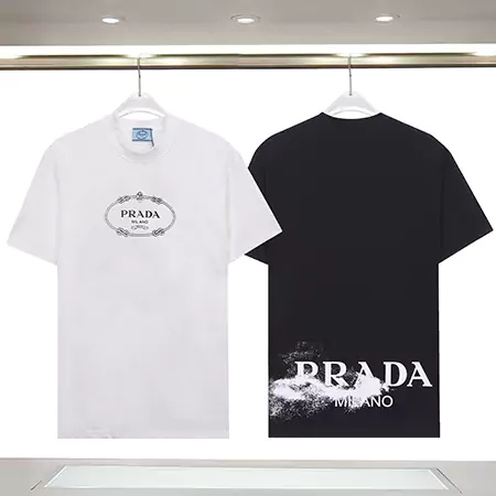 prada プリント t シャツ 半袖