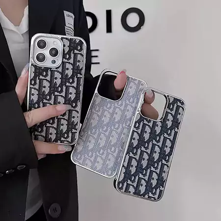 シルバー バンパー ケース ブランド Dior iphone16pro/16plusスマホケース 布製 新品