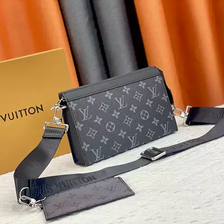 LOUIS VUITTON ルイヴィトン ガストン・ウエアラブル ウォレット メンズ 斜め掛け ショルダーバッグ モノグラム・エクリプス リバース キャンバス M81124 コピー