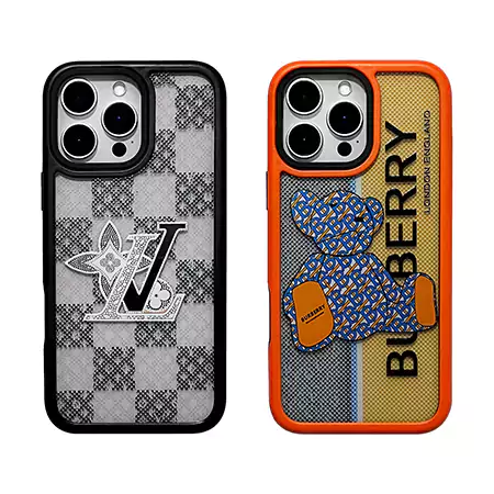 Burberry iphone16/16promaxケース 熊柄 可愛い TPUスマホケース