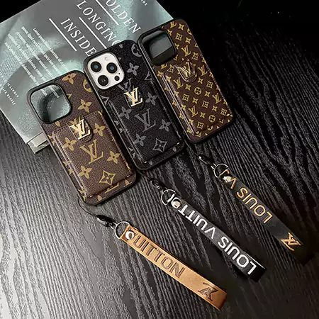 LV iphone16/16plusケース ストラップ 皮製