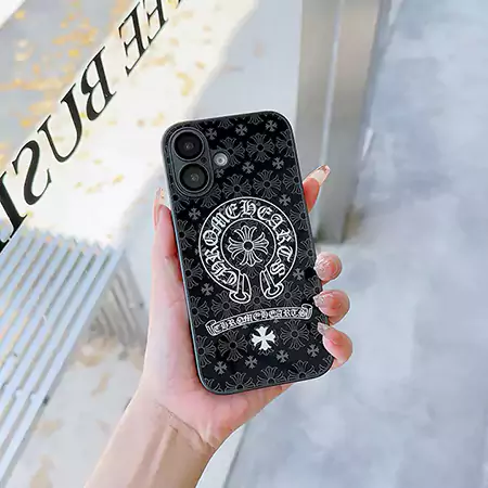 chrome hearts iphone16/16promaxケース カメラ保護  背面強化ガラスケース