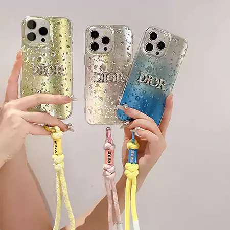 Dior iphone16 16promaxスマホケース 水滴 グラデーション 可愛い