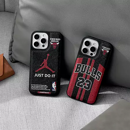 アメリカ NBA 雄牛チームロゴ iphone16pro/16promaxスマホケース 本革 レザー