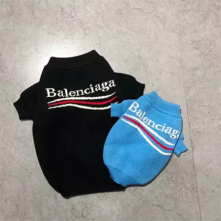 Balenciaga ペット用服 コピー ドッグセーター 黒 ブルー おしゃれ