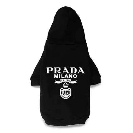 ブランド Prada 犬用品 秋冬 ペット服 スウェットパーカー