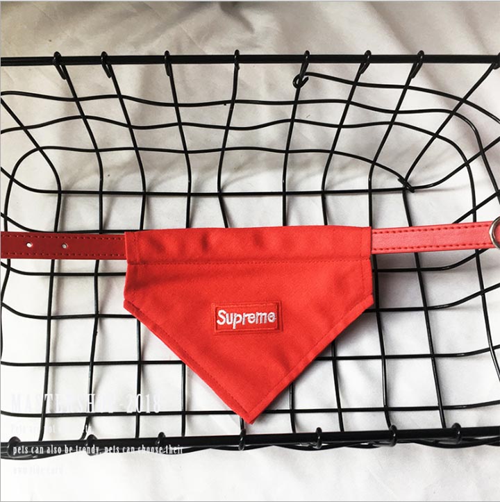 Supreme ペット用品スカーフ 付き首輪