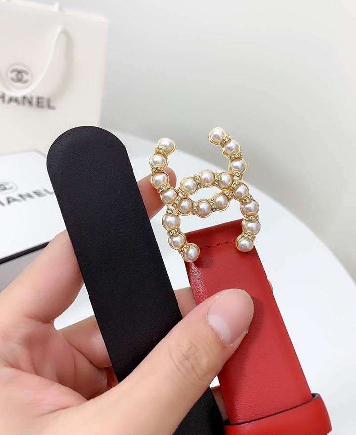 CHANEL ベルト レッド