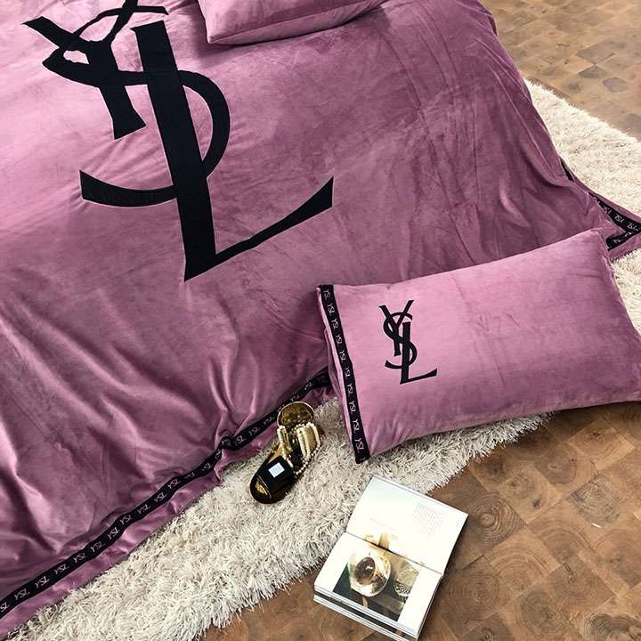 YSL 刺繍入り 布団カバー