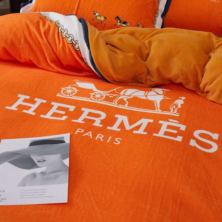 HERMES ベッドカバー