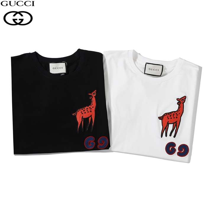  gucci Tシャツ ブラック ホワイト