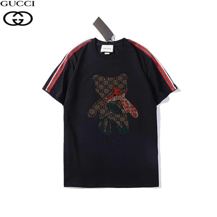 gucci ブラック Tシャツ ホワイト