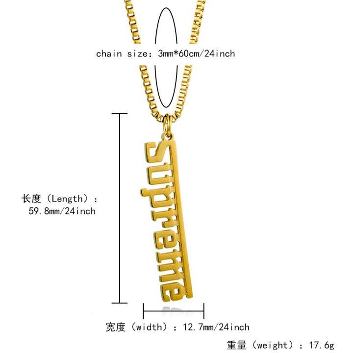 シュプリーム 鎖骨チェーン