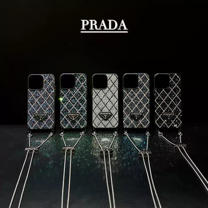 PRADA チェーン付き iphone16ケース