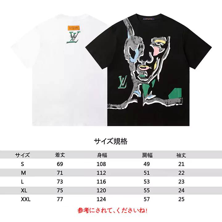 ルイヴィトン 人物画像プリント tシャツ