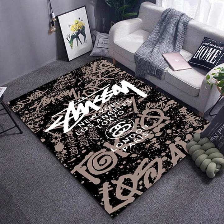 Stussy 玄関マットブラック