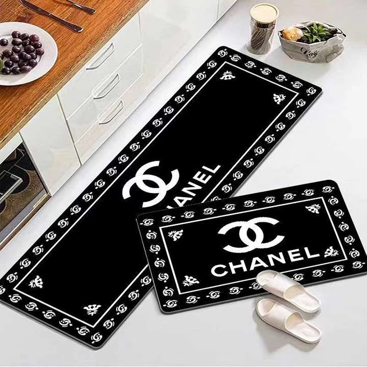 chanel ラグ キッチンマット 黒