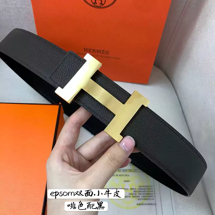 hermes メンズベルトブラック