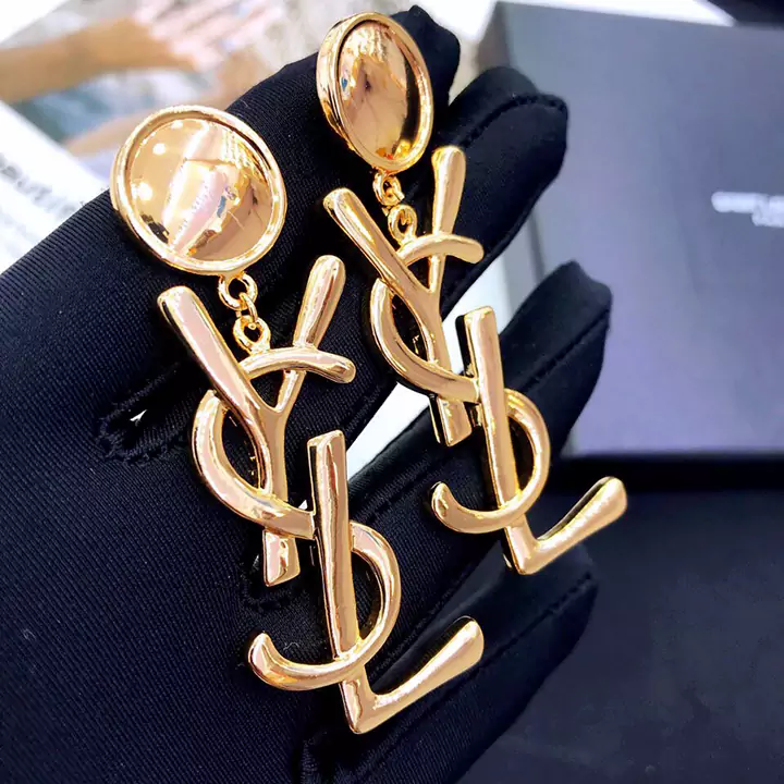 YSL LOGO イヤリング