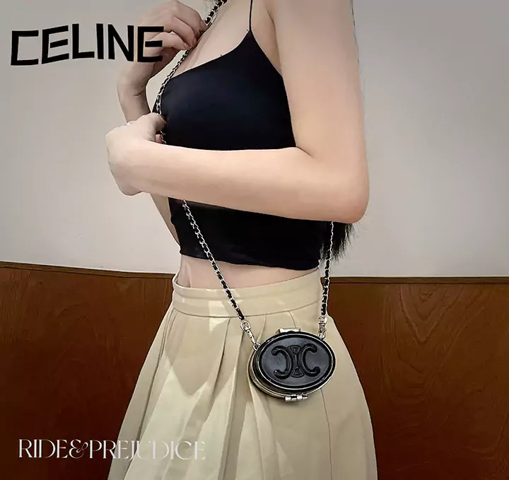  Celine 化粧バッグ ミラー 付き