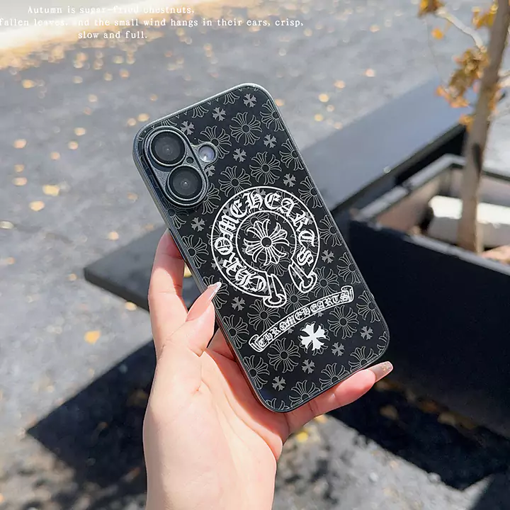 chrome hearts iphone16ケース 強化ガラス