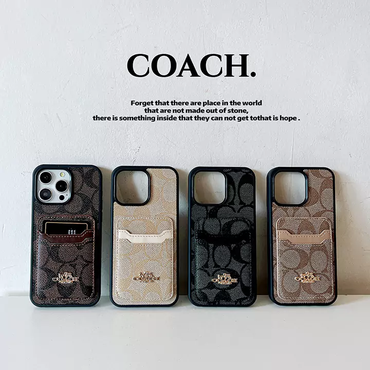 Coach iphone16 proケース レザー