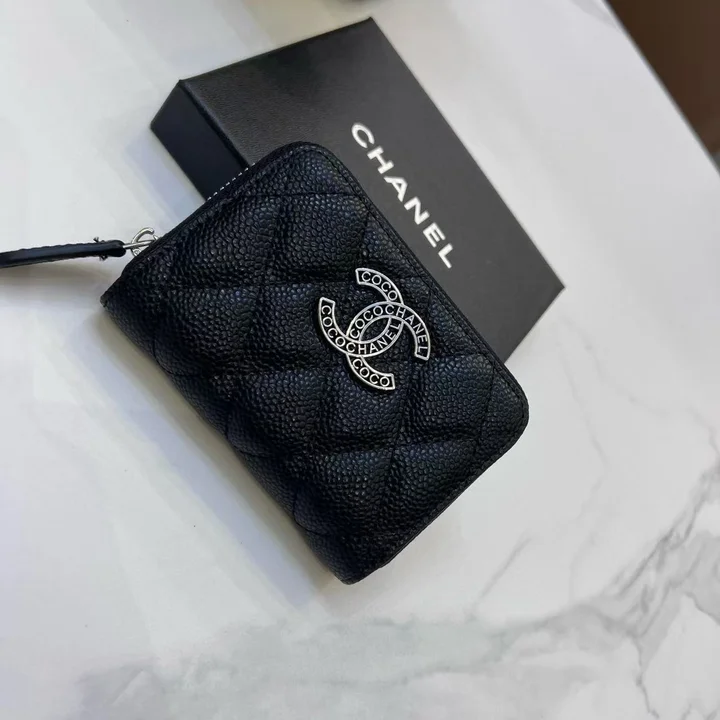 chanel キャビアスキンコインケース