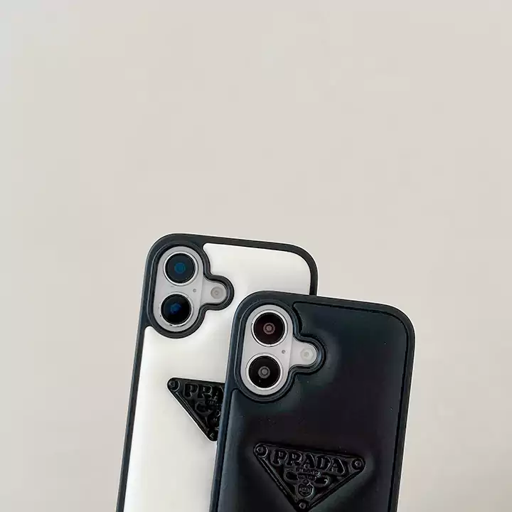 prada iphone16proケース ホワイト