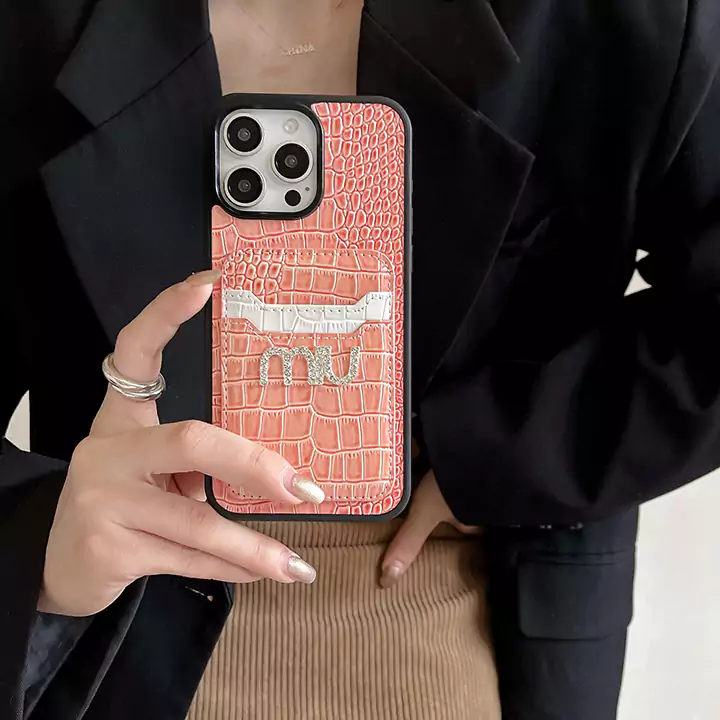 miu miu iphone16ケース 薄型 カード収納