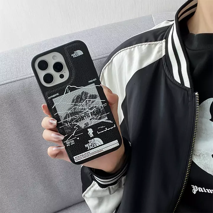 the north face iphone16 proケース雪山 プリント