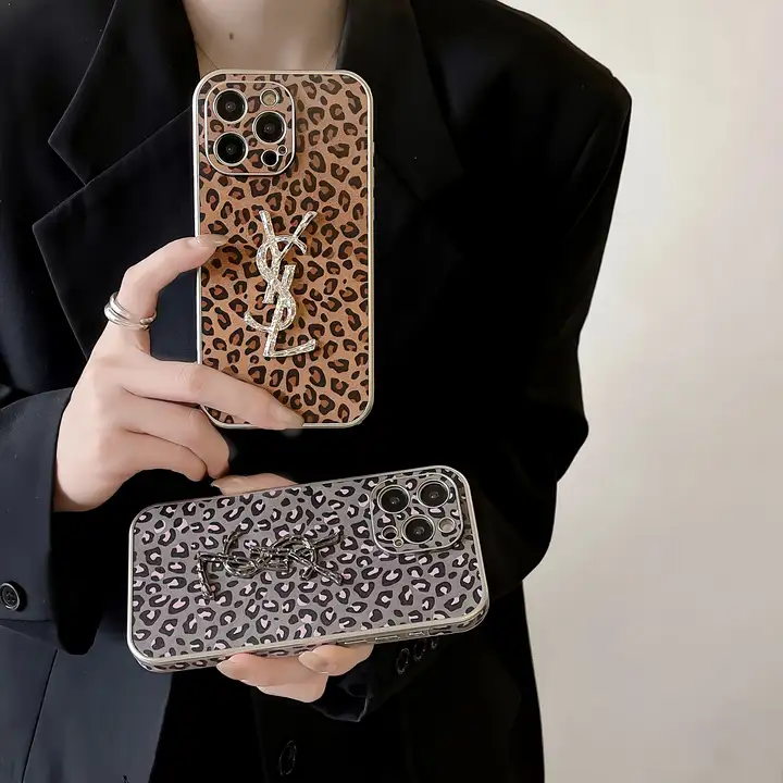 YSL iphone16 pro カバー ヒョウ柄