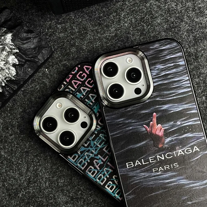 balenciaga iphone16カバー 金属質感