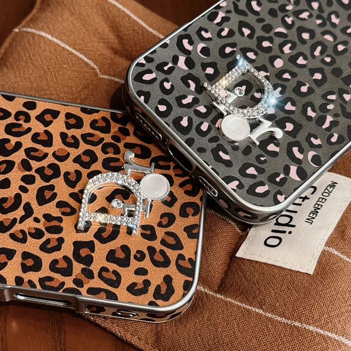 dior iphone16ケース 豹柄 かわいい