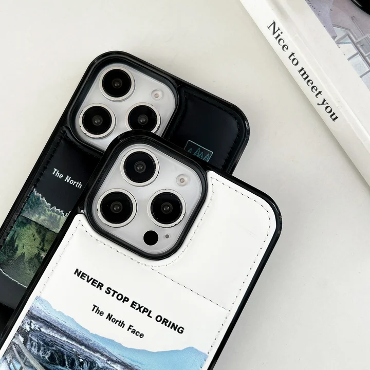 the north face iphone16 proケース ソフト PUレザー