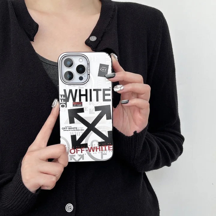 off white iphone16ケース ロゴプリント