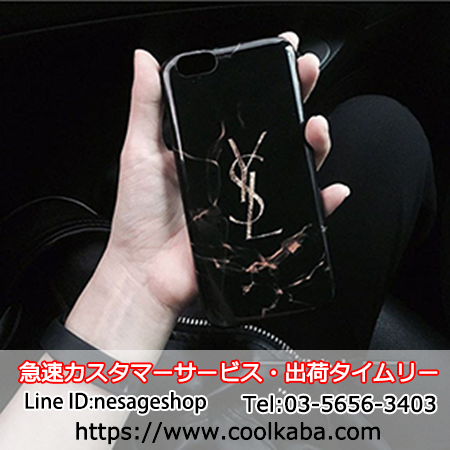 Iphone8 Xケース カッコイイ Yslロゴ付き アイフォン7 8 プラスカバー 大理石柄 レーディス愛用